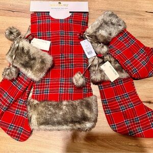 Exclusive Biltmore Estates Christmas tree skirt and stockings